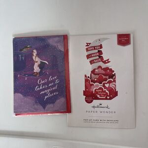 Hallmark Valentines Cards‎ Set Of 2 Love Letter Aladdin And Jasmine